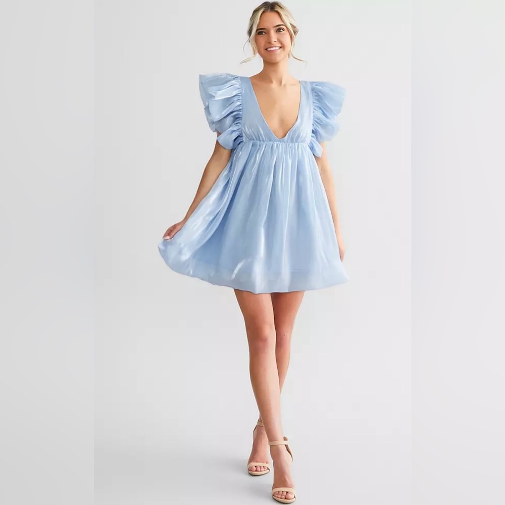 NWT Deep V-Neck Sheen Mini
Dress Size M